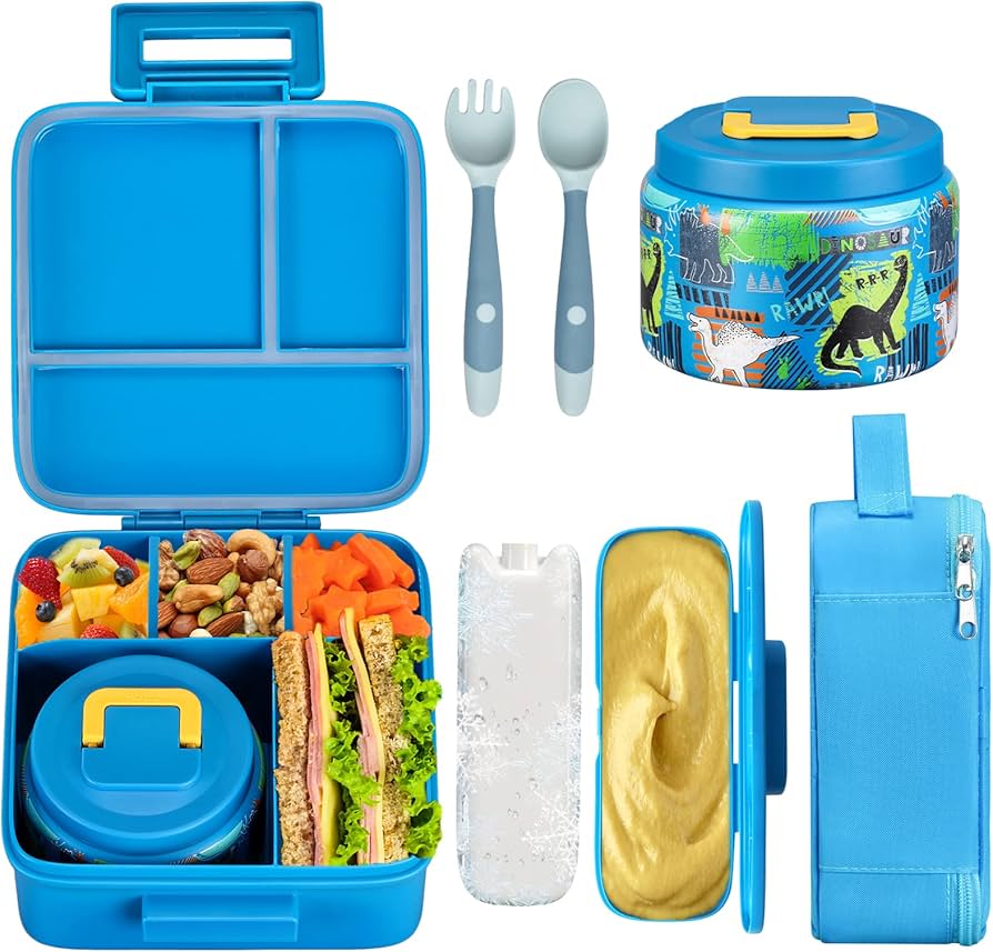 Amazon.com: JXXM Bento Lunch Box for Kids With 8oz Soup thermo