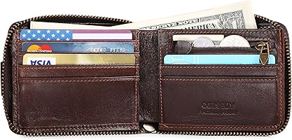 Amazon.com: Chain Wallets For Men RFID Blocking Leather Mens