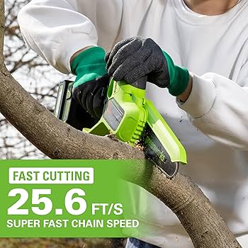Amazon.com : Greenworks 24V 6” Mini Chainsaw Cordless, Handheld