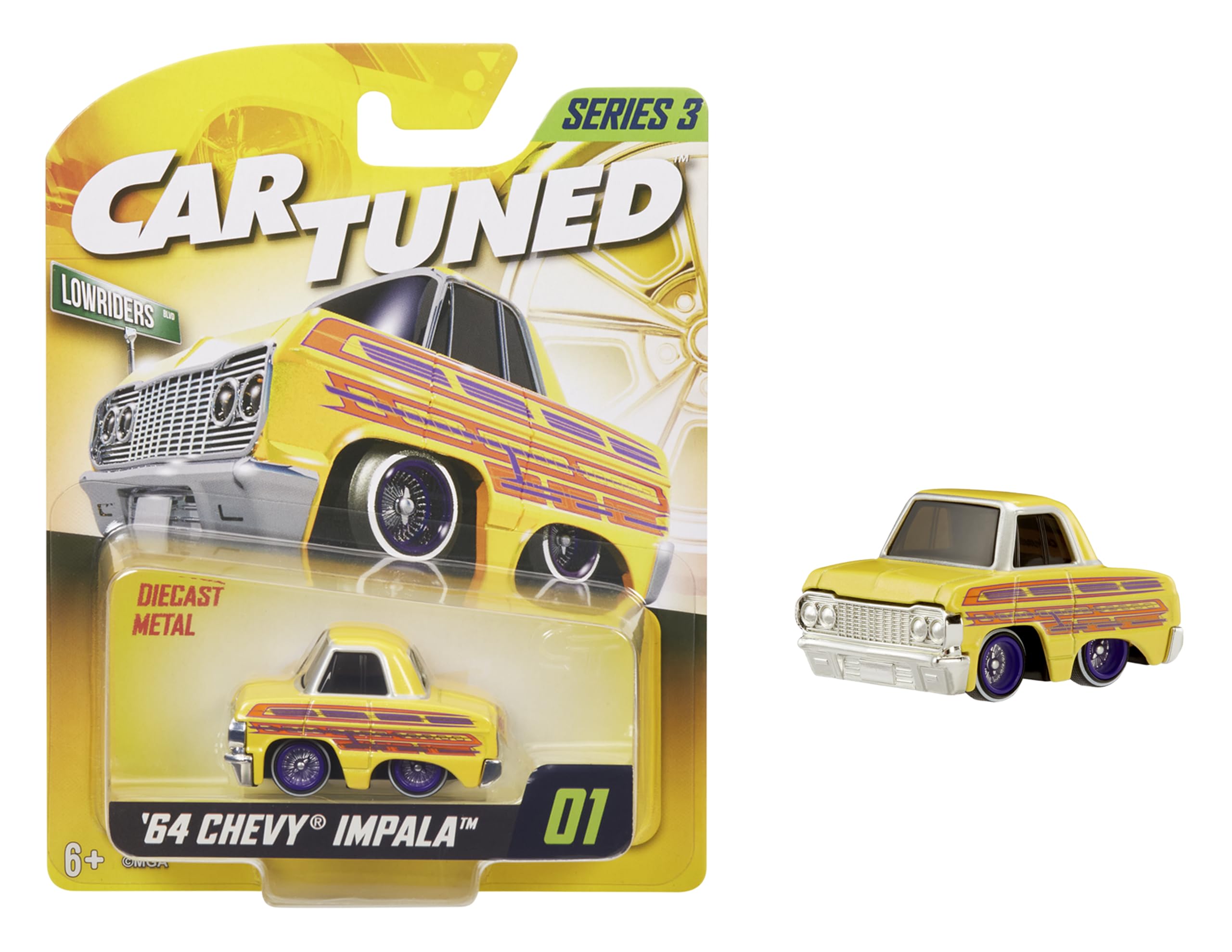 Amazon.com: CarTuned Series 3 1964 Chevy Impala (Lowrider)- Yellow