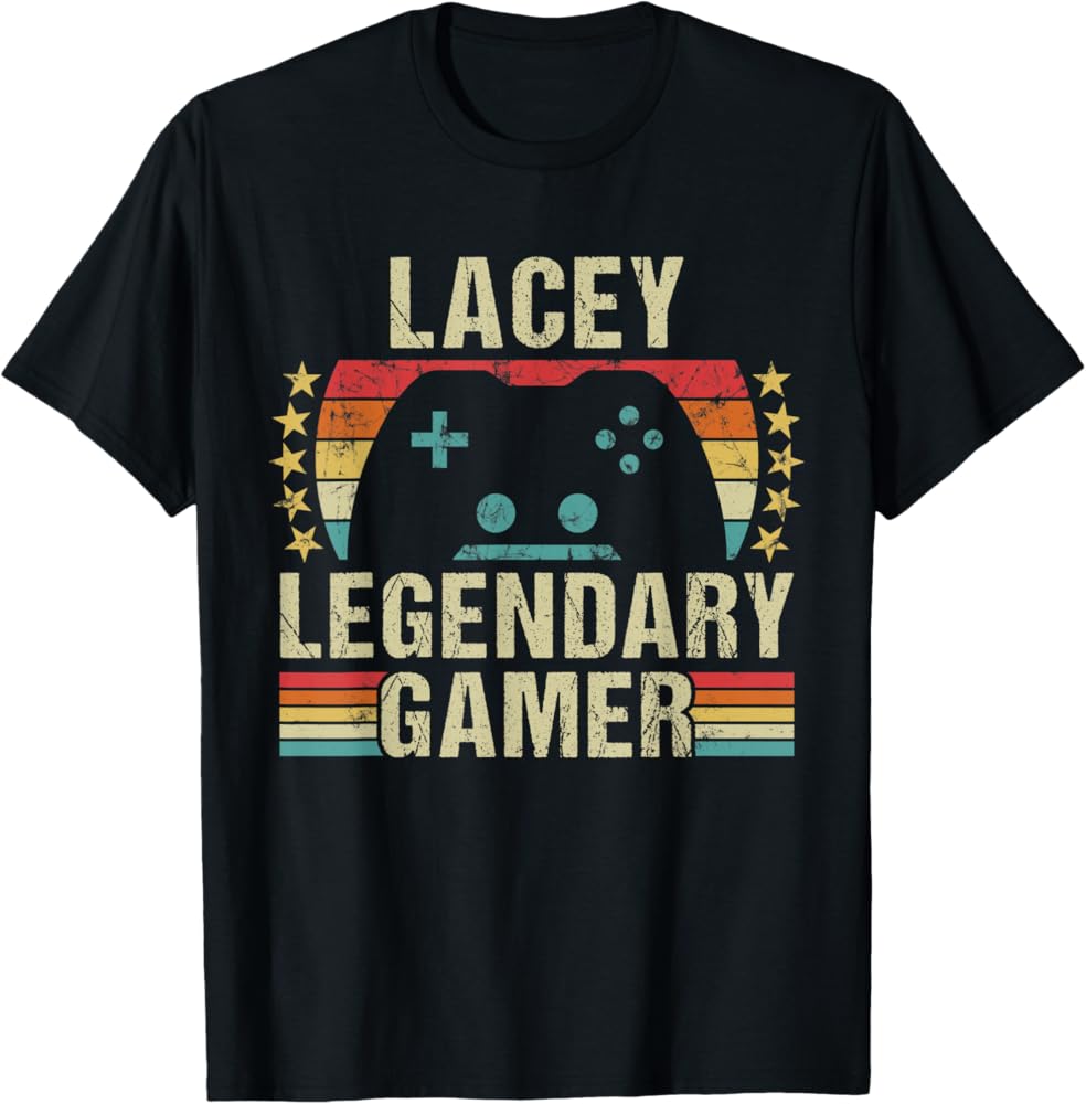 Amazon.com: Lacey Gamer Retro Gaming Vintage Game Personalized 70s