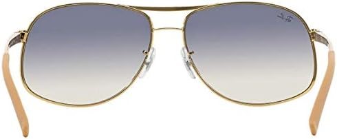 Ray-Ban RB3387-077/7B Sunglasses Gold White w/Blue/Silver Gradient