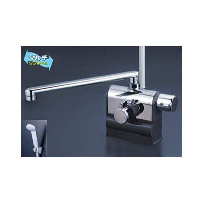 KVK デッキ形サーモスタット式シャワー 右ハンドル仕様 (300mmパイプ付