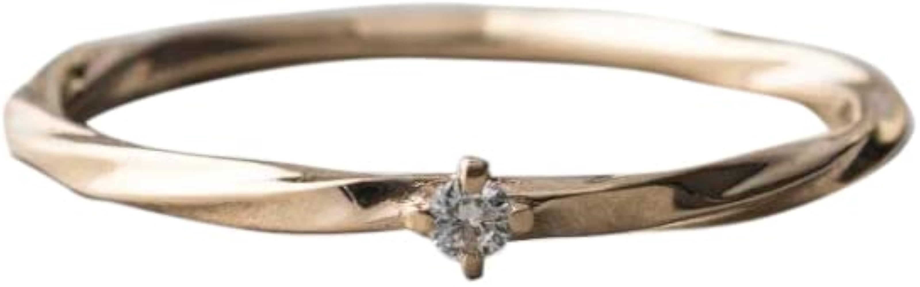 Amazon | (エテ) ete K10 ツイスト ダイヤモンド ピンキーリング