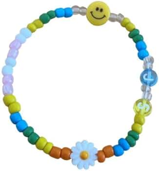 Amazon | [ROSELLA] ブレスレット ビーズ 伸縮性あり スマイル ニコ