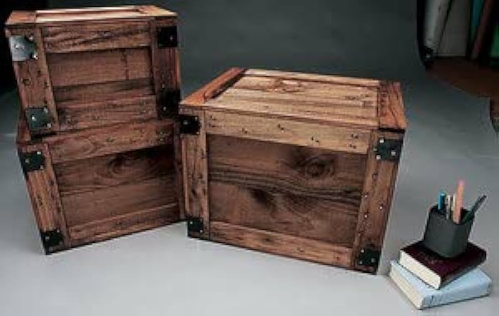 Amazon｜輸出用木箱 -Aタイプ-茶 LLサイズ アメリカ雑貨 アメリカン