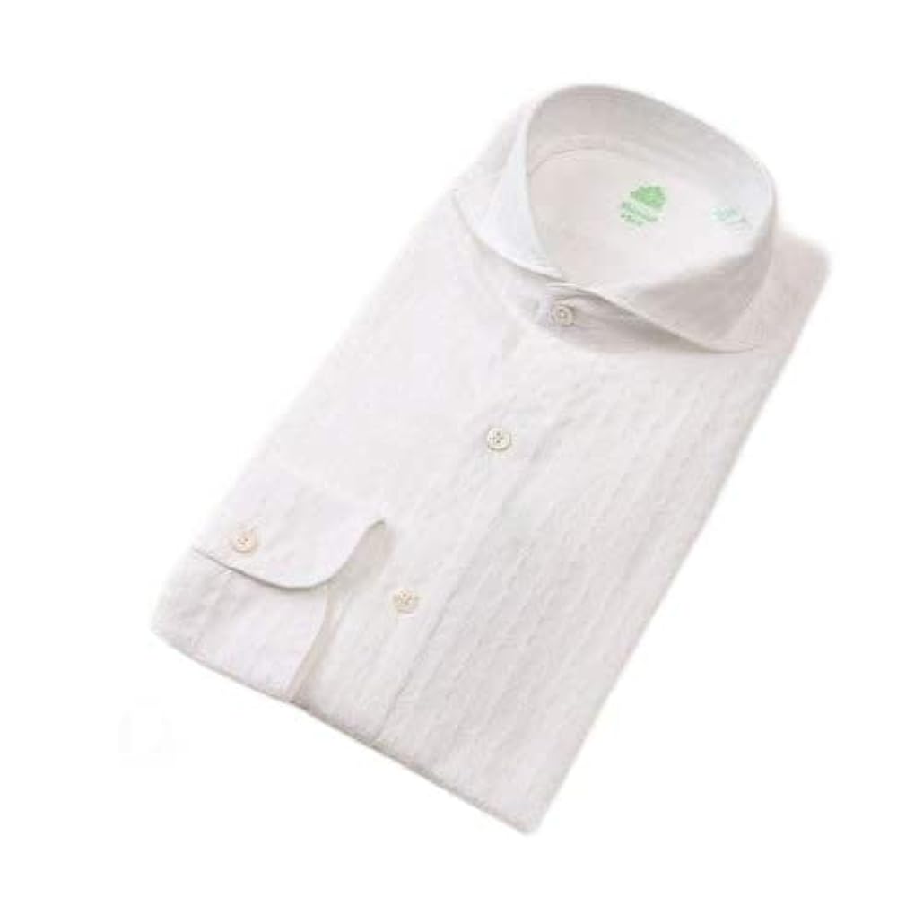 □Finamore コットンシャツ ホワイト M セルジオ 美品！FINAMORE