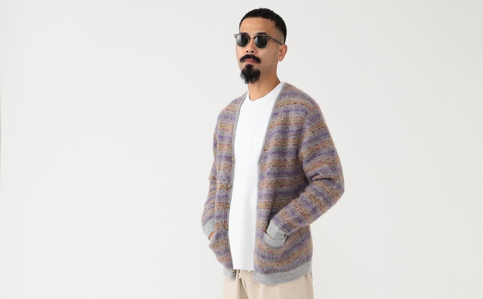 Amazon | [ビームスプラス] L/Sニット 9ゲージ ダブルジャカード