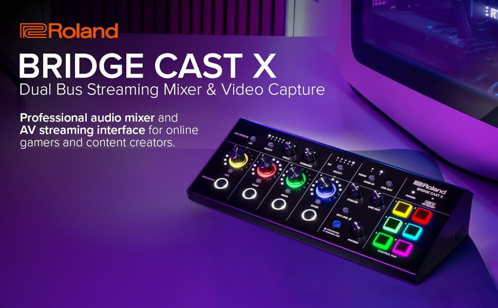 Amazon.co.jp: Roland BRIDGE CAST X デュアルバスゲーミングミキサー
