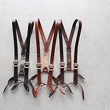 Amazon | [ヴァスコ] LEATHER SUSPENDER レザーサスペンダー (Black