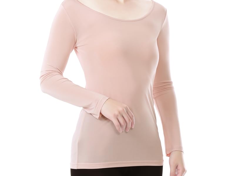 Amazon | シルク100% 長袖インナー [M/L/LL/3L] 薄手 温活 肌着 保温