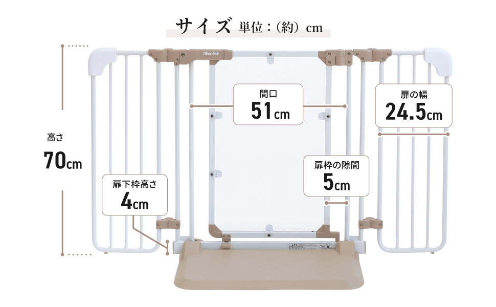 Amazon.co.jp: 日本育児 おくトビラ Sサイズ おくだけ簡単設置の ドア