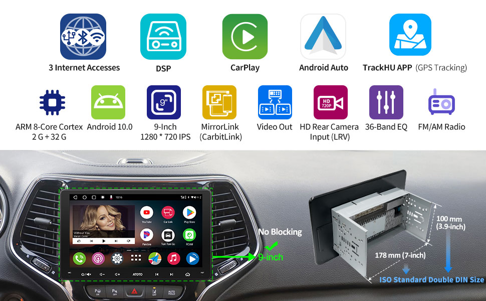 Amazon.co.jp: 【9 Inch】ATOTO A6 PF Double DIN Android Car Stereo