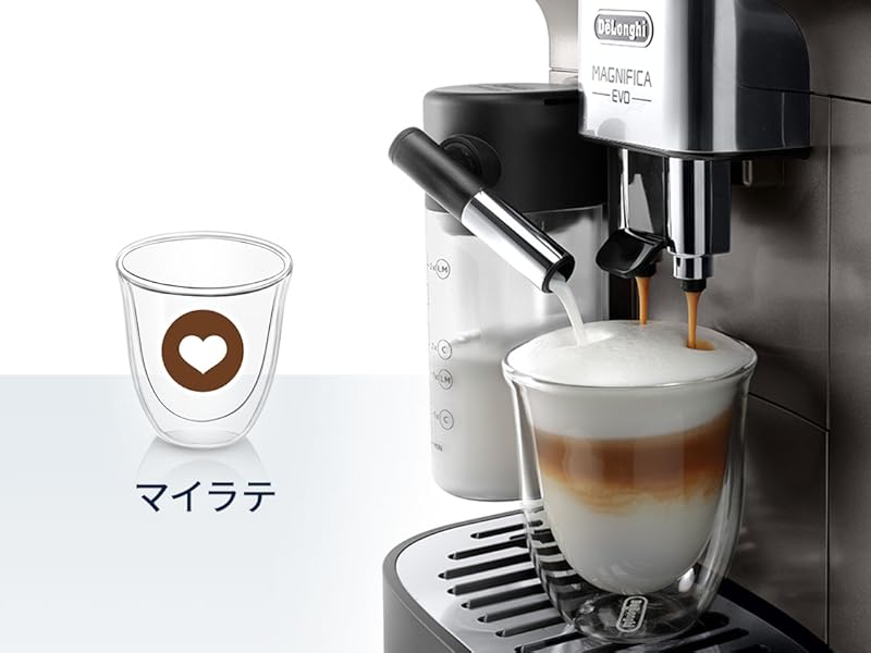 Amazon | デロンギ 全自動コーヒーマシン マグニフィカEVO 全6メニュー