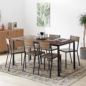 Amazon｜LOWYA ロウヤ ダイニングテーブルセット ダイニングセット 6人
