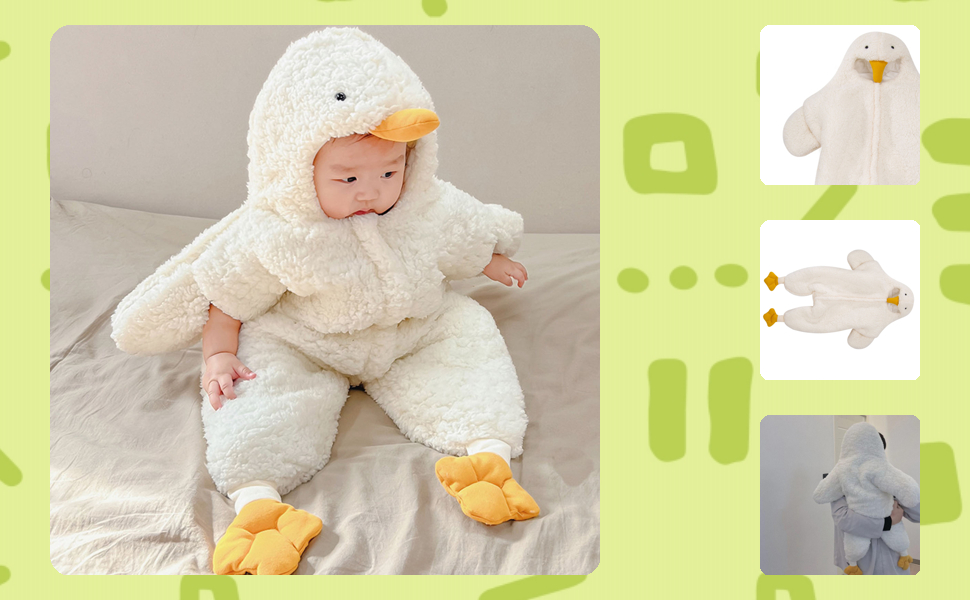 Amazon.com: JAOCDOEN Baby Onesie White Goose Cute Warm Practical