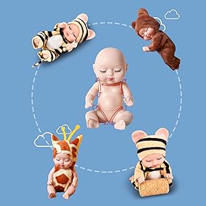 Amazon.co.jp: ミニリボーンドール、リボーンドールおもちゃ、服付き