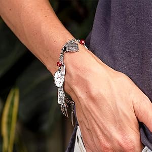 Amazon.com: Freddy vs. Jason 15mm Enamel Charm Bracelet - Polished