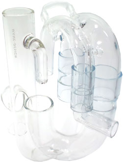 マメオーバーフロー【マメデザイン】手吹きガラス製サイフォン方式