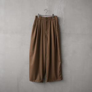 WOOL MIX THREE TUCK WIDE PANTS – MANON ONLINESTORE