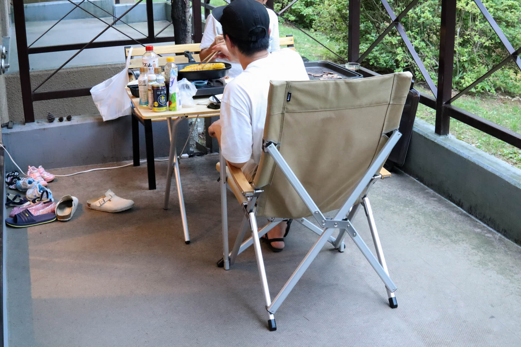 peak ワンアクションテーブルロング竹 収納袋付 脚カバー有 Snow Peak