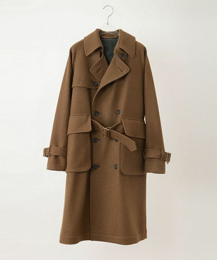 S.E.H KELLY LANCASTRAIN MILITARY MELTON REVERSIBLE トレンチコート
