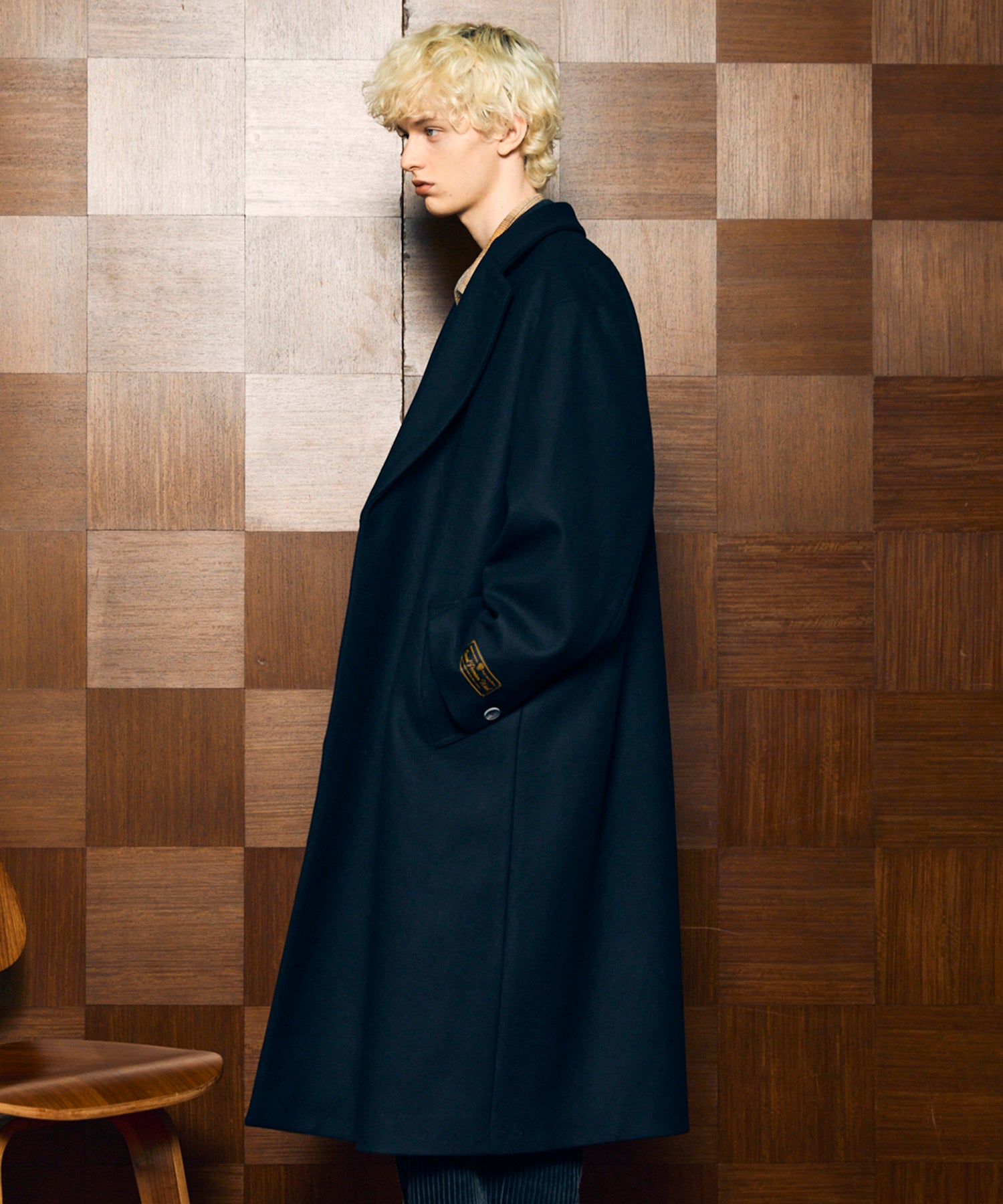 SUPER170S Prime-Over Melton Chesterfield Coat