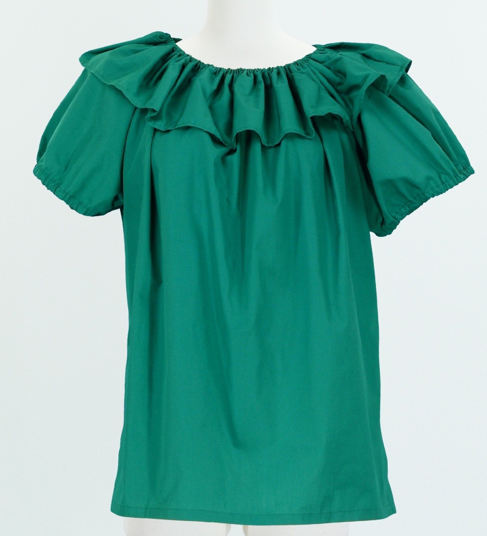 フラダンス フリル ブラウス グリーン 1664g