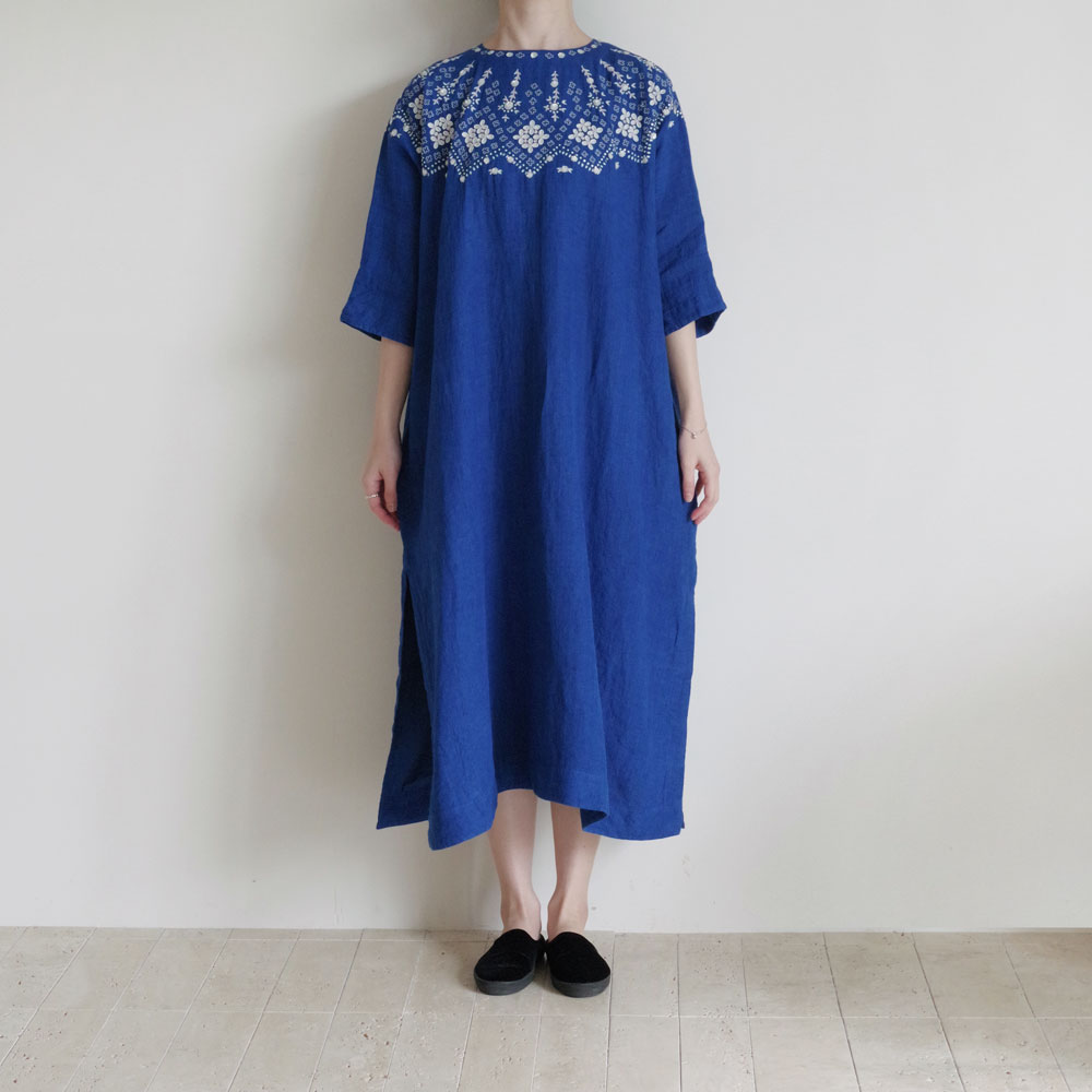 AODRESS アオドレス : 'nordic' emb dress ノルディックエンブロイ