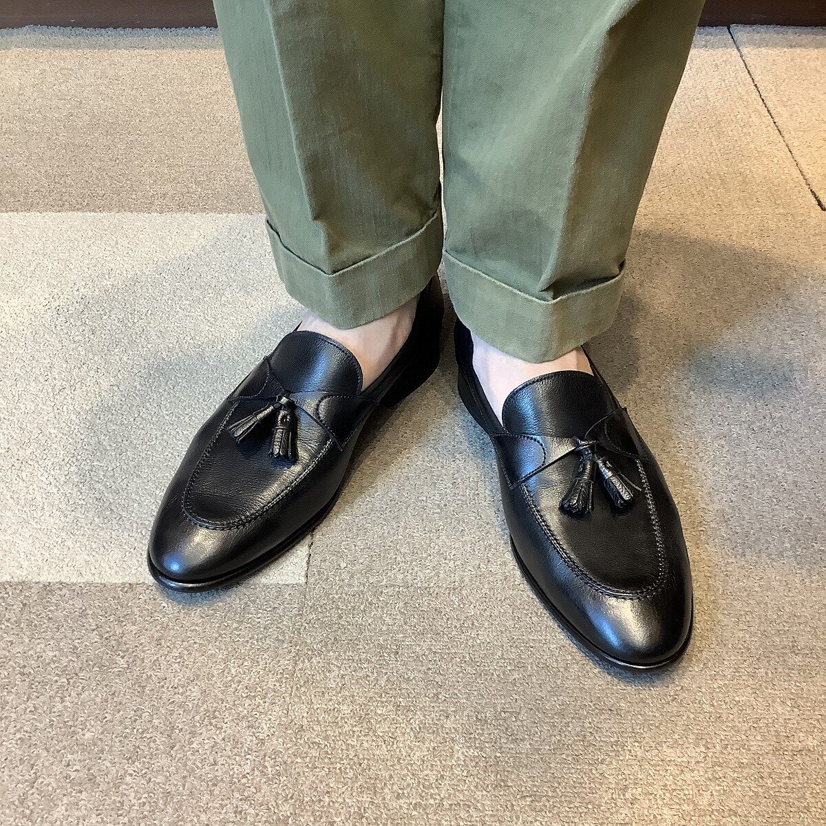 カルミーナ 580917 BLACK タッセルローファー メンズ | カルミーナ