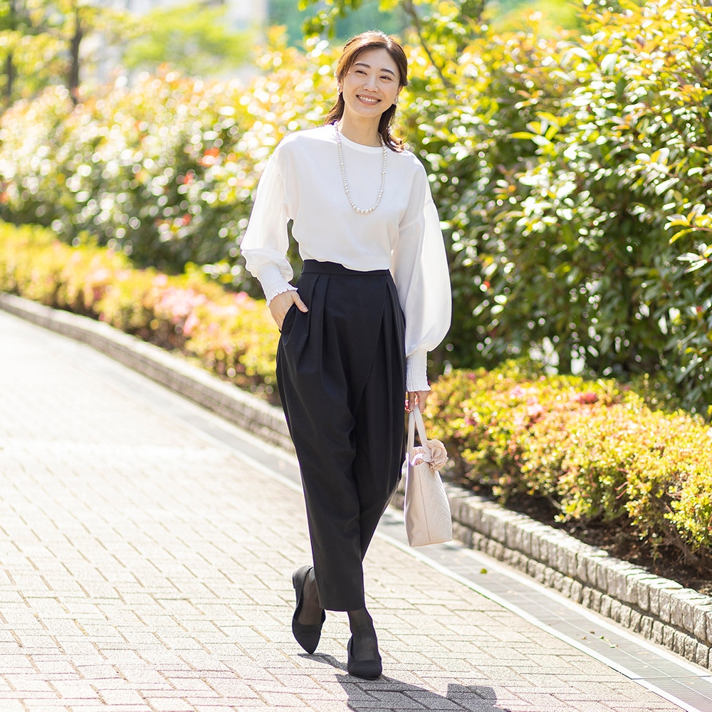 YOCO MORIMOTO 2006951]ギャザー使いコンビブラウス |CARETTE 公式