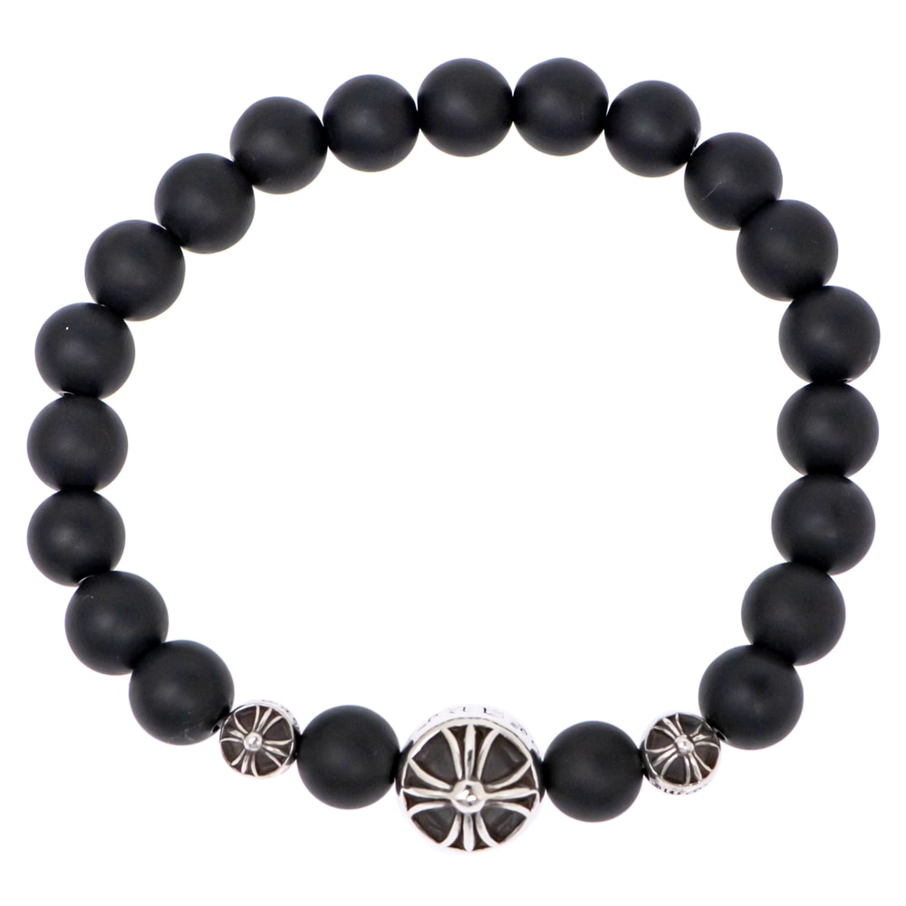 名東】【CHROME HEARTS】クロムハーツ オニキス ビーズ ブレスレット