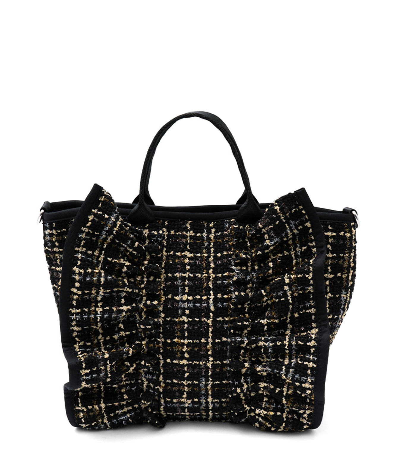 フリル2wayトートバッグ（ネオプレーン・ツイード・コルク） | バッグ