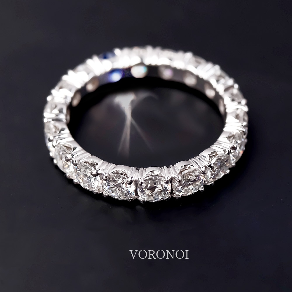 タンザナイト×モアサナイト K10 フルエタニティリング