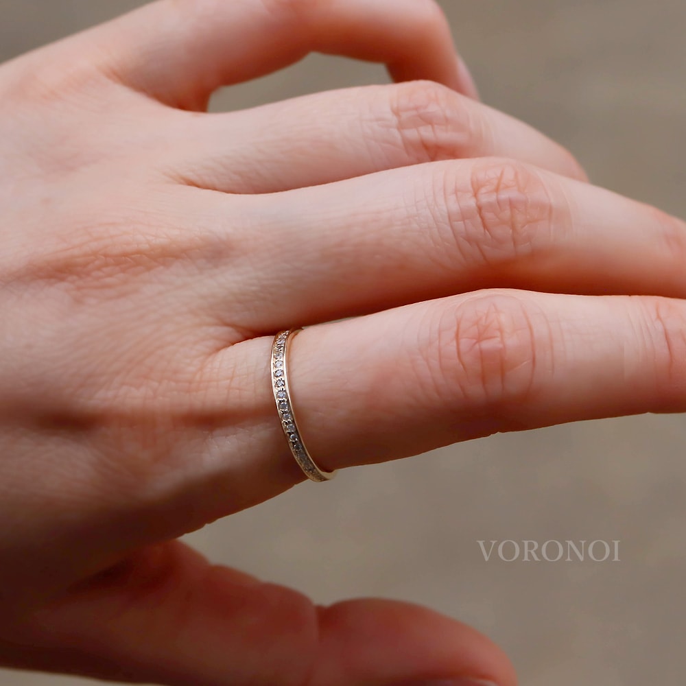 重ね付けリング「ハーフエタニティ」 K10