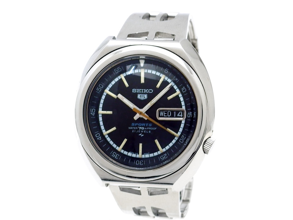 セイコー 5スポーツ 7019-6010 21石 自動巻 OH済 昭和45年製