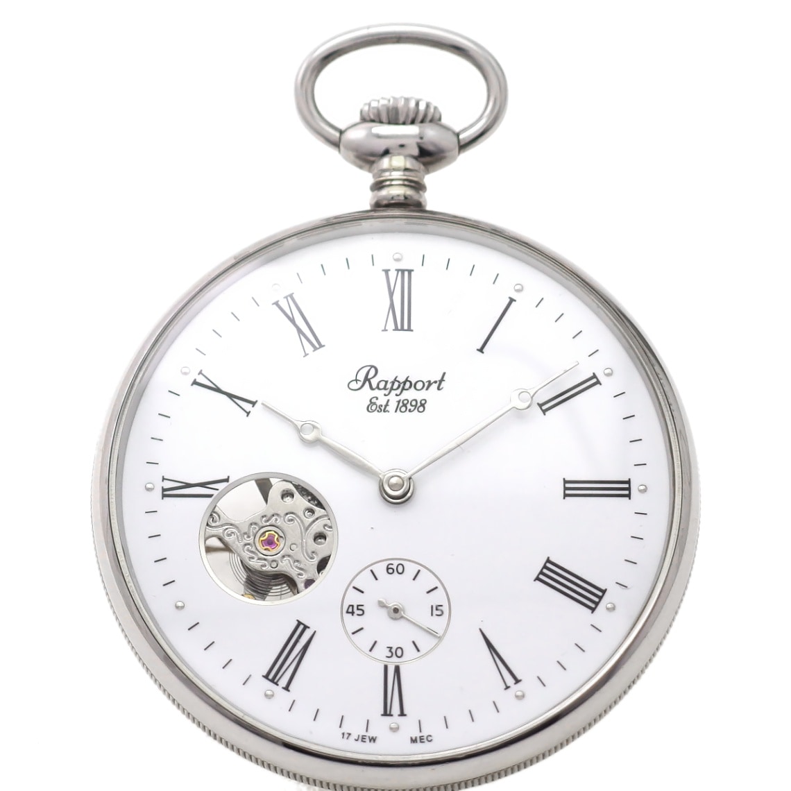 ラポート PW87 手巻 バックスケルトン 懐中時計 USED Rapport