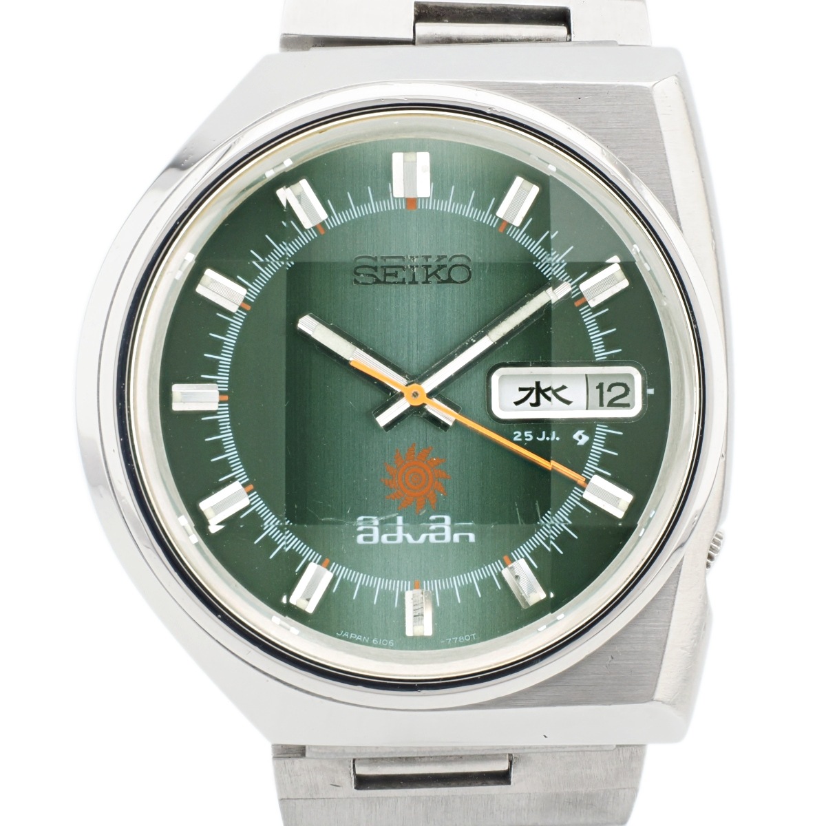 セイコー アドバン 6106-7551 左右非対称ケース 純正ブレス 自動巻 OH