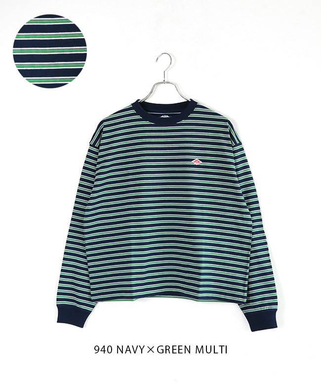 ◇[DT-C0269TCB]DANTON(ダントン) マルチボーダーロングスリーブT