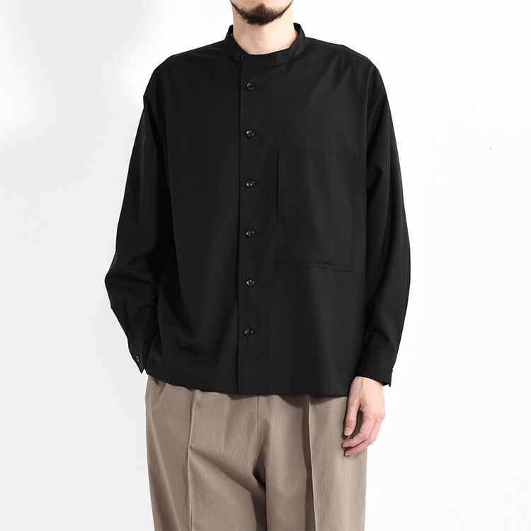 50% OFF】[UNSH41C]un/unbient(アン/アンビエント)STAND COLLAR SHIRT