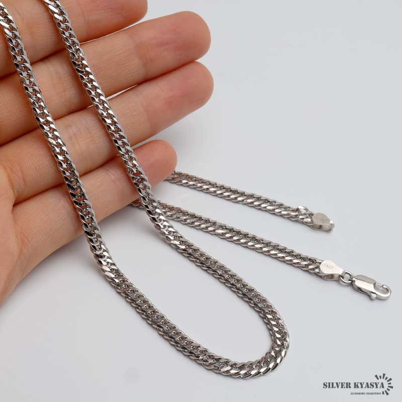 925 6面カットダブル喜平ネックレス 幅4mm [cs053-4mm] | すべての商品