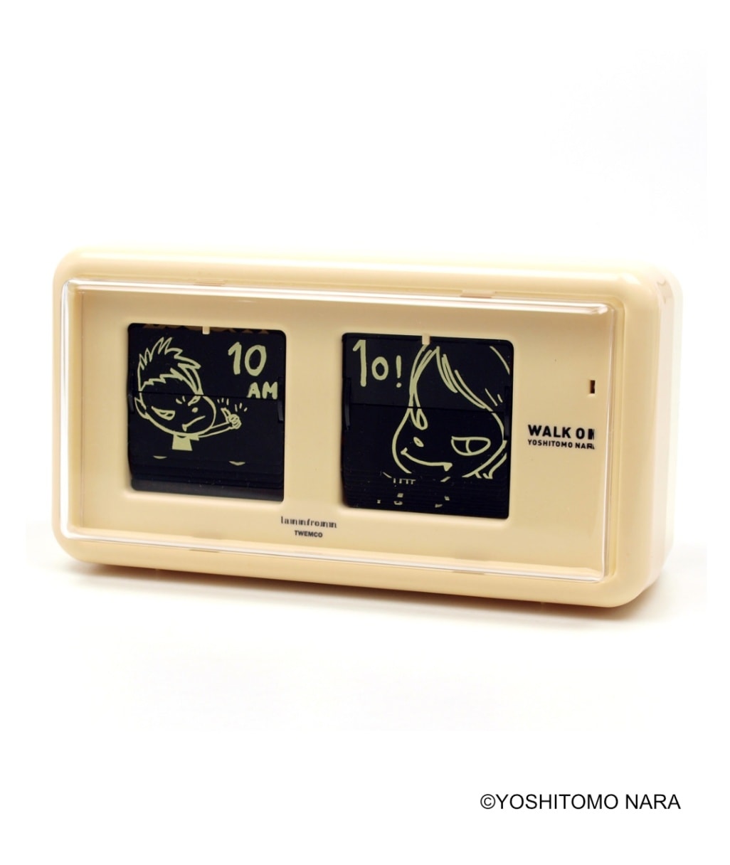 奈良美智 パタパタクロック [WALK ON(ベージュ)]｜ラムフロム - アート