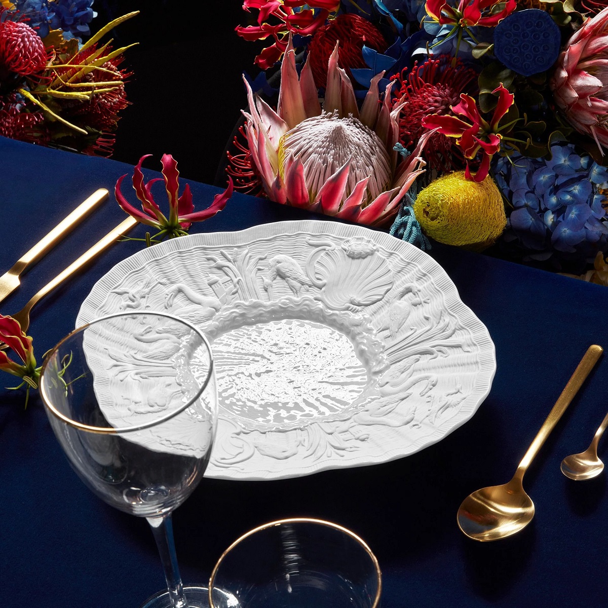 マイセン スワンホワイト グルメプレート(フラット) 000000/05480