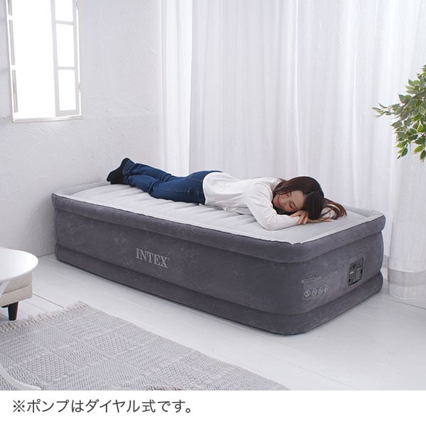 正規販売店】 インテックス INTEX エアーベッド シングル 電動 64411JC