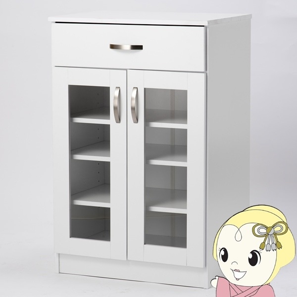 食器棚 ロータイプ 高さ90 幅59 レゾン ミニ食器棚 コンパクト