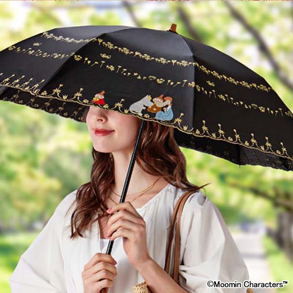 送料込】 『スナフキン／リトルミイ 晴雨兼用折りたたみ傘 やすらぎの