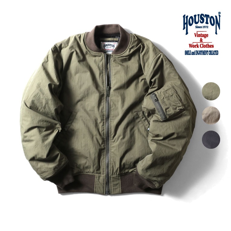 HOUSTON / ヒューストン 51433 N/C LIGHT MA-1FLIGHT JACKET / ライト