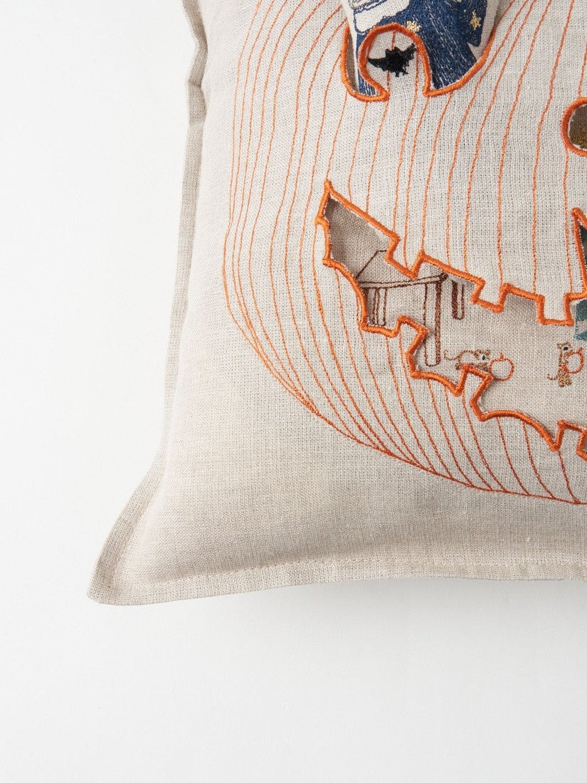 Halloween｜ポケットクッションカバー 30x30 Jack o Lantern