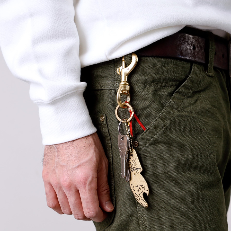 BUTTON WORKS】BRASS WEAR KEY HOLDER ブラスキーホルダー｜アメカジ
