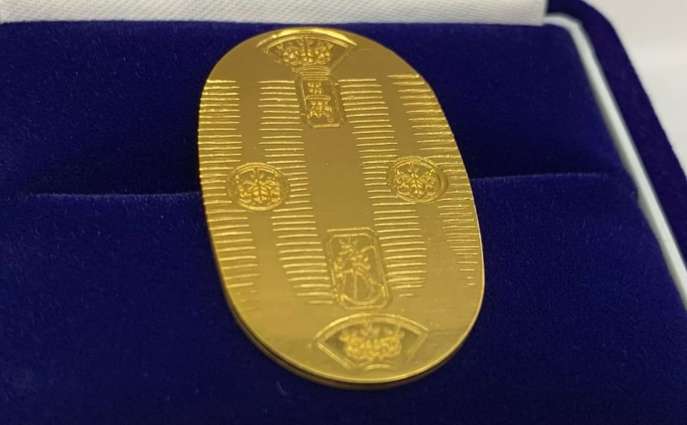 純銀小判天保五両判大（レプリカ）17gUP（金鍍金） | 小判/500gバー